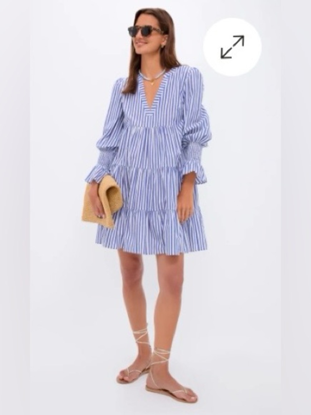 Blue and White Stripe Cotton Poplin Kenzo Dress